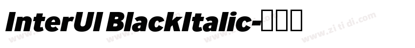 InterUl BlackItalic字体转换